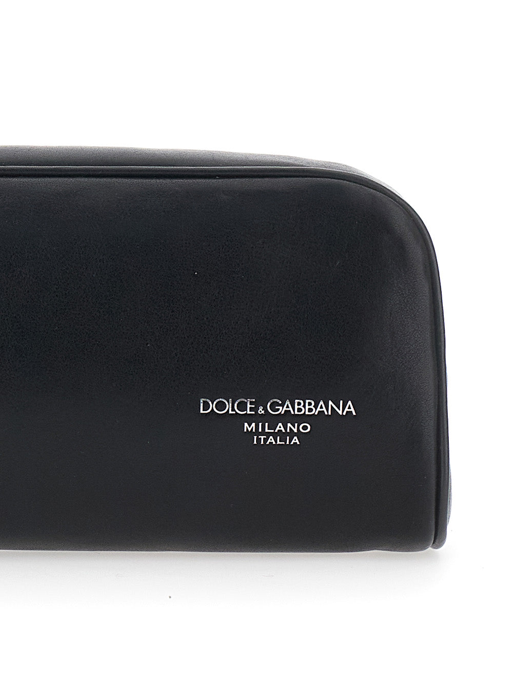 Black Clutch with Wrist Strap and Lettering Logo on the Front in Leather for Men Cotton Clutches Pochettes