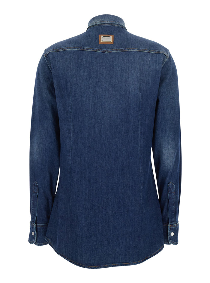 Denim Black Shirts And Blouses