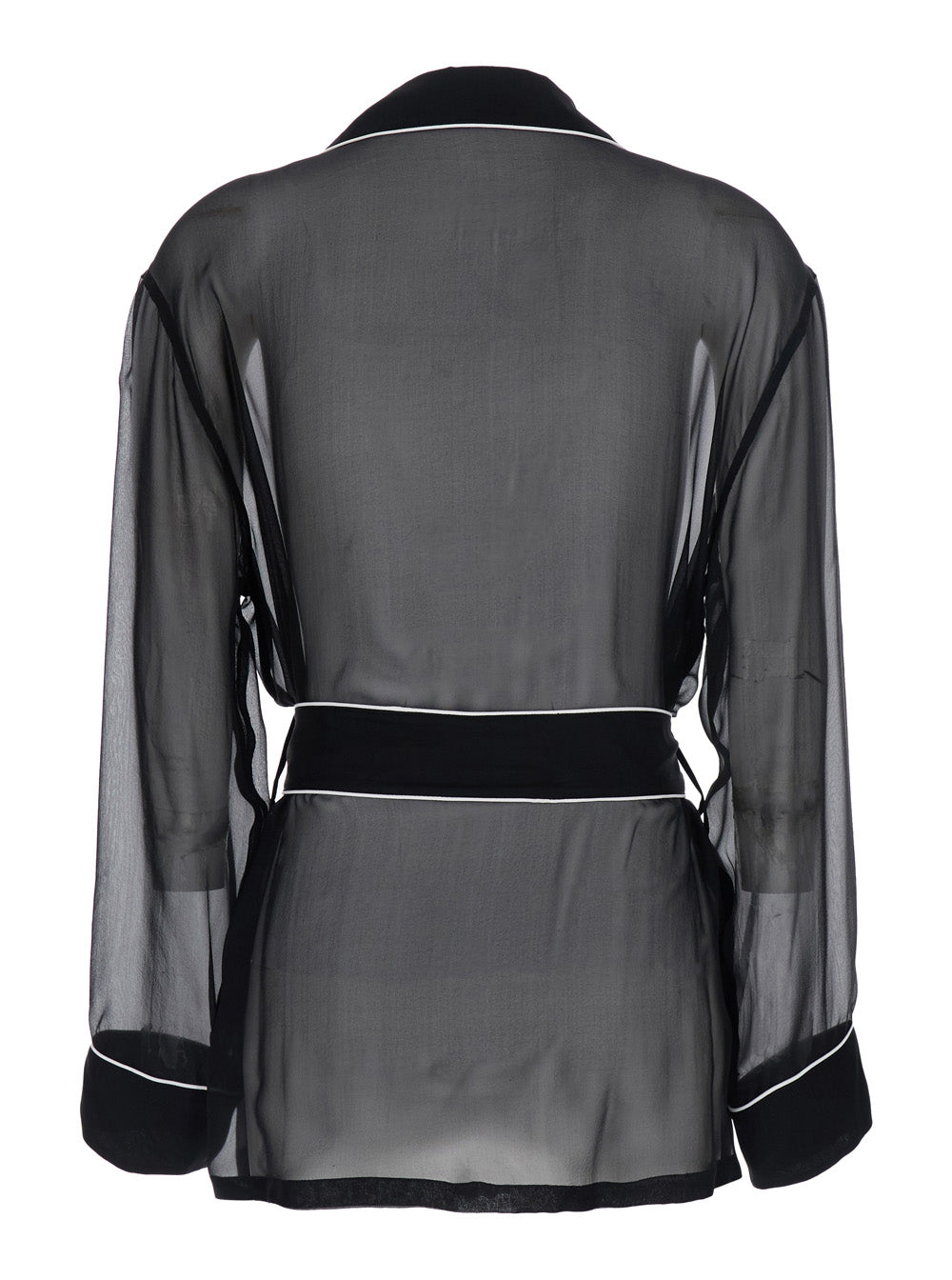 Black Vanity Chiffon Tunic Shirt With Details Womens Fabric And Blouses