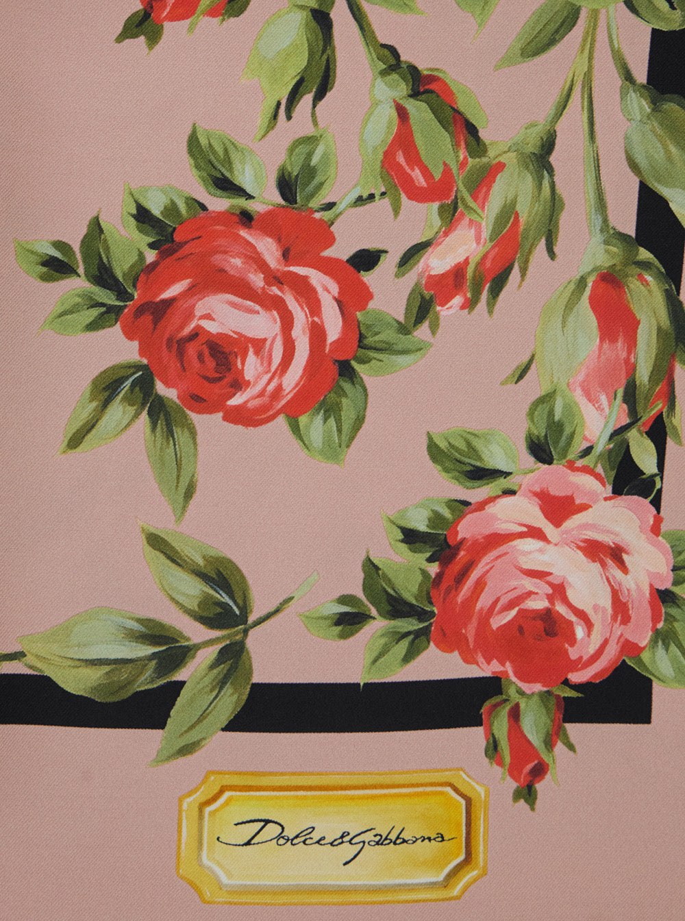 Multicolor Square Silk Scarf with Logo on the Front and Floral All-Over Motif for Women Scarfs Foulards