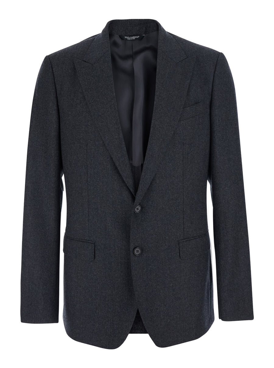 Jacket Wool-Blend Grey Blazers