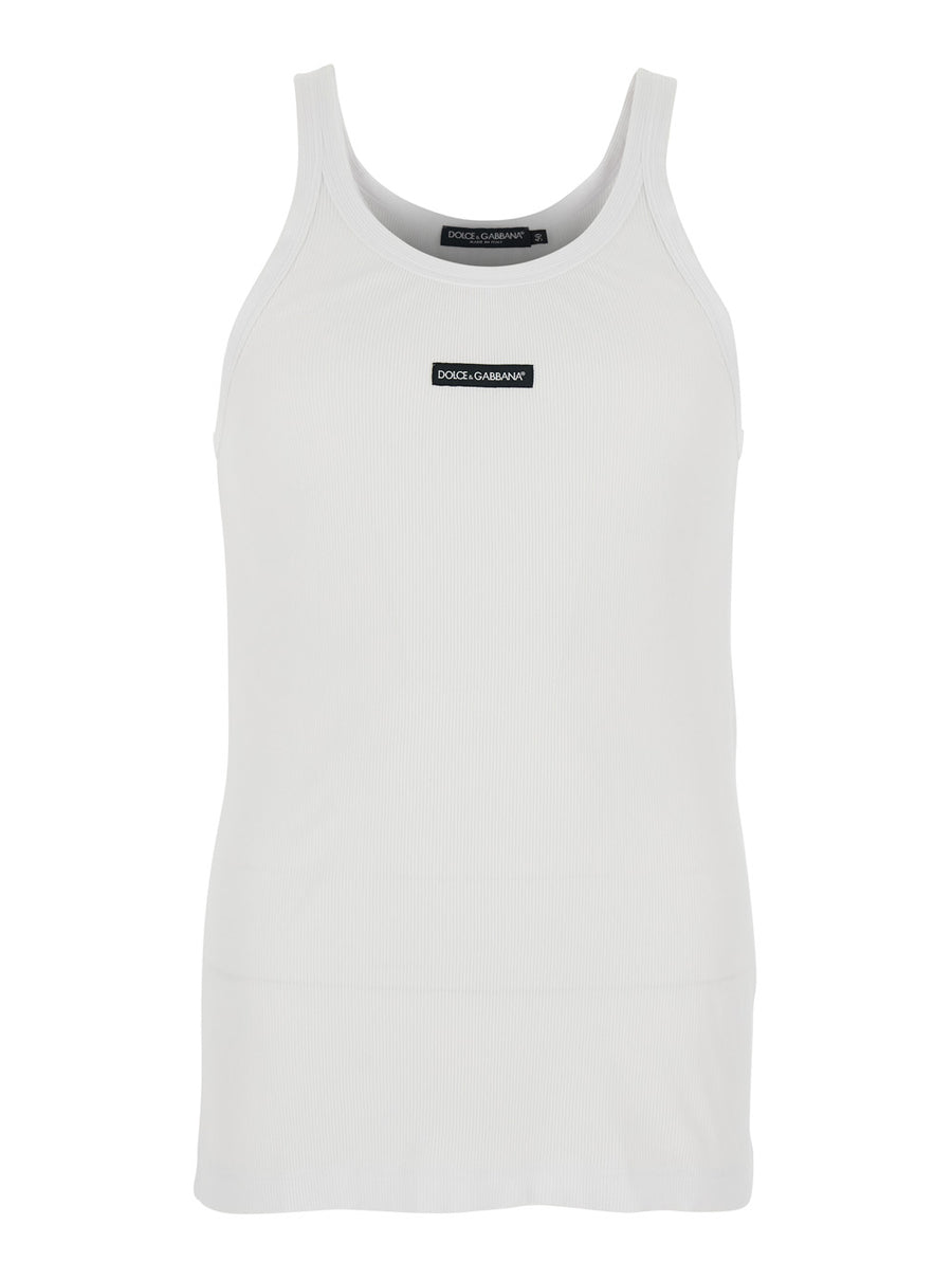 Tank Top White Cotton