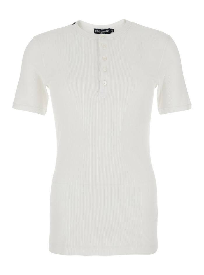 Serafino M-C Jersey White Tshirts And Polo Shirts
