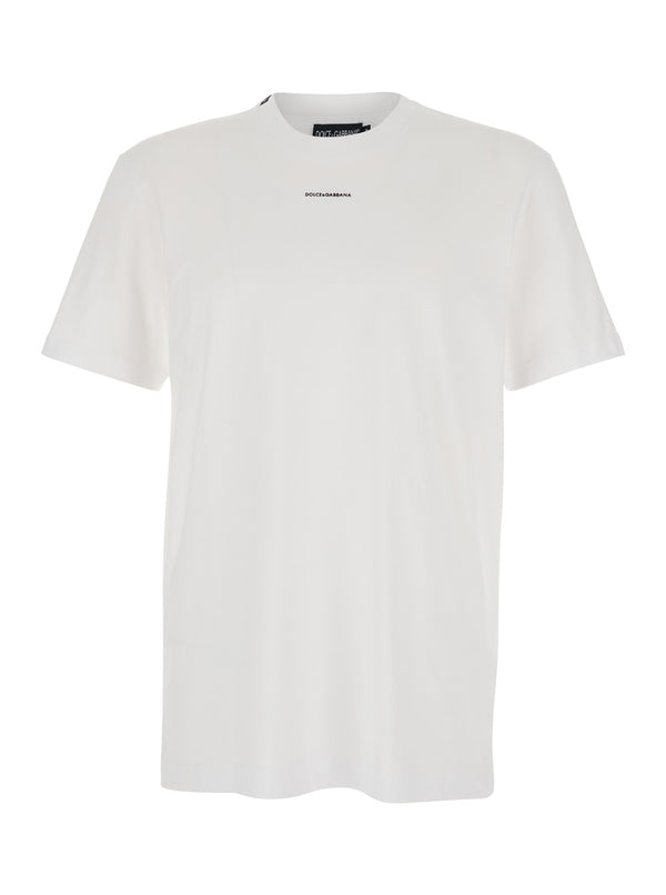 T-Shirt With Logo White Cotton T-shirts