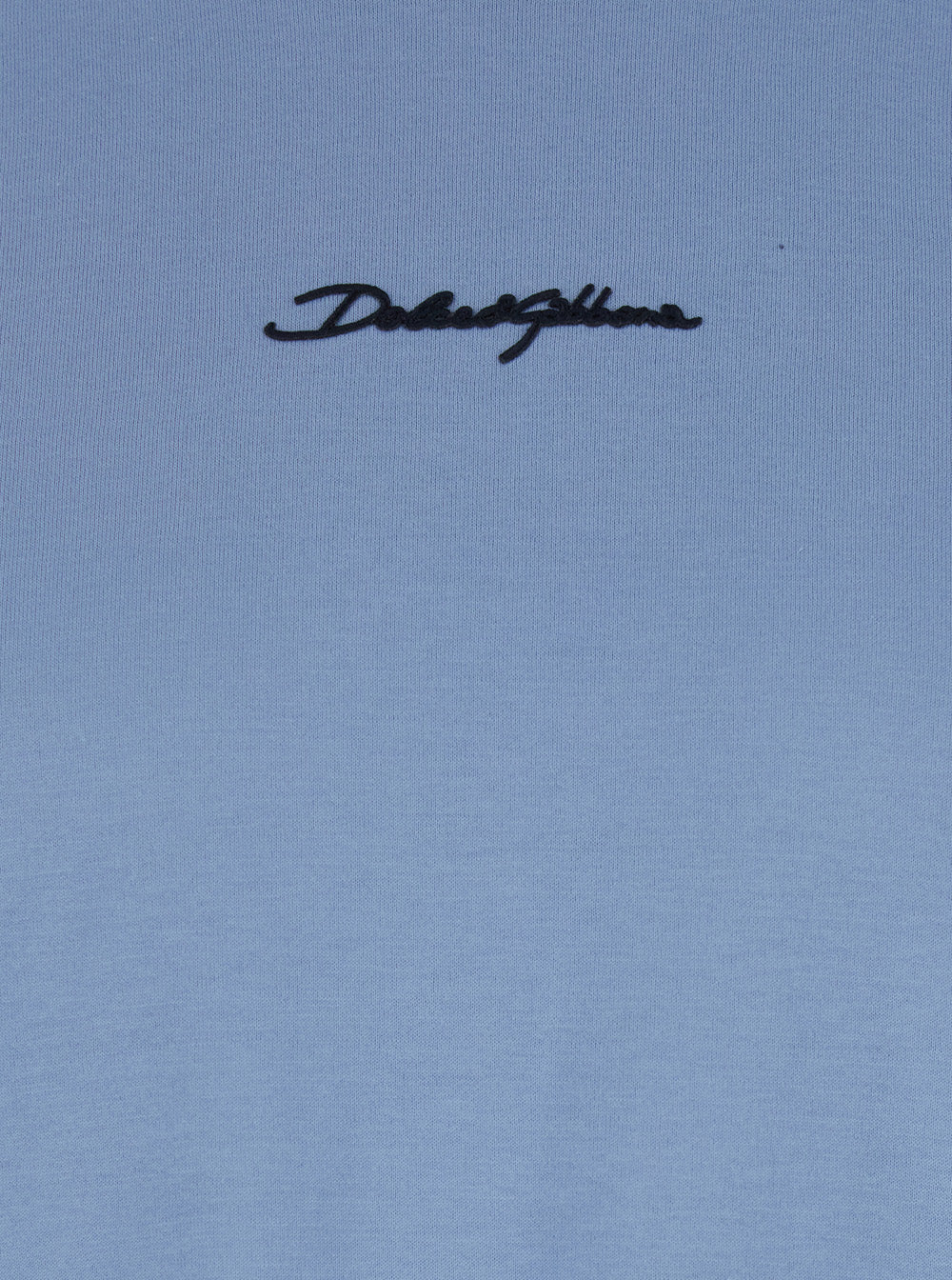 Light Blue Crew Neck T-Shirt With Logo Embroidery On The Front Cotton For Men Tshirts And Polo Shirts