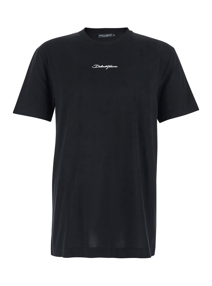 T-shirt G8RN8ZG7P0CN0000 Black with Logo on the Front in Cotton for Men Tshirts And Polo Shirts