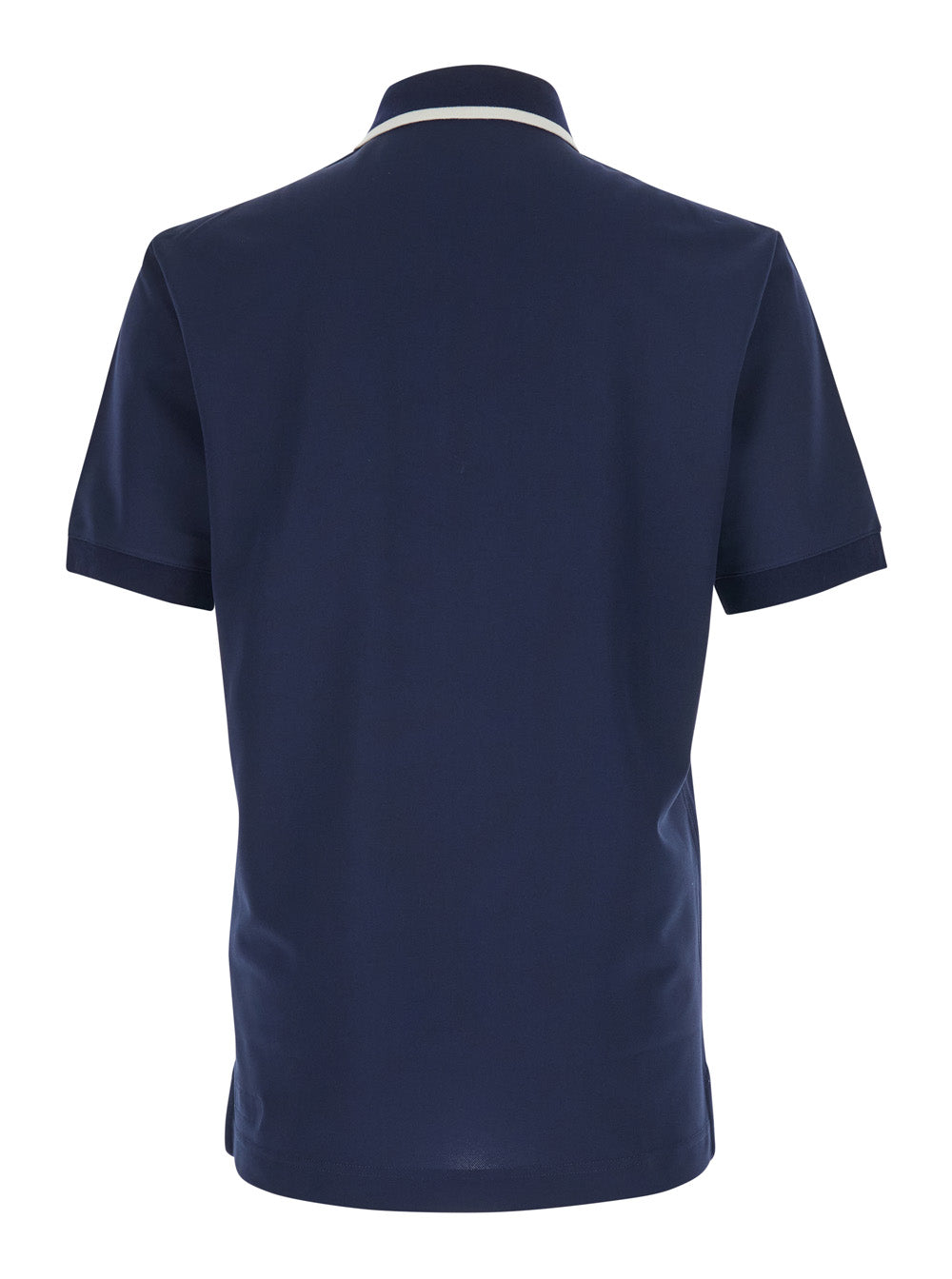 Blue Polo Shirt with Logo on the Front in Tech Fabric for Men Blu Polyester Tshirts And