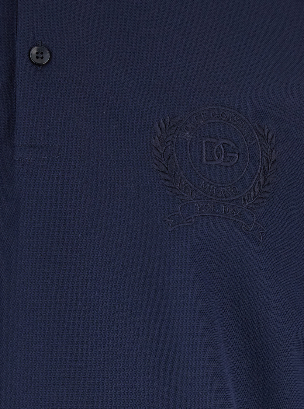 Blue Polo Shirt with Logo on the Front in Tech Fabric for Men Blu Polyester Tshirts And