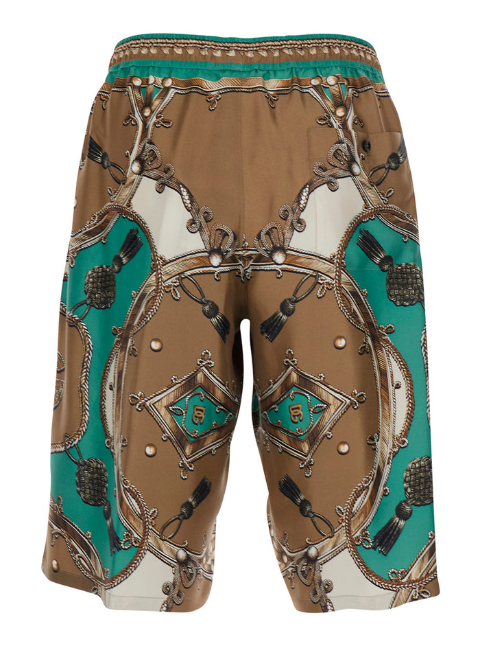 multicolor Bermuda Vanity with all-over print in Silk for men Shorts And