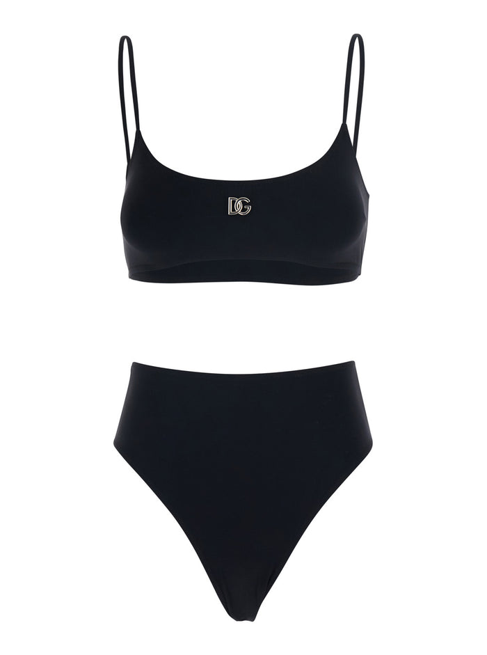 Brassiere+slip Black Beachwear