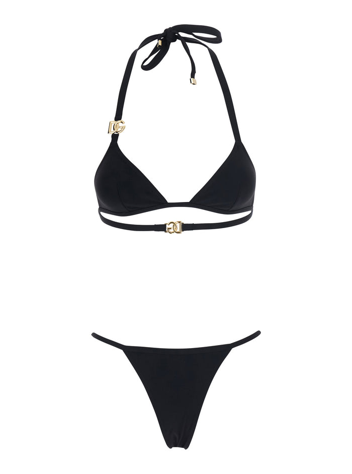 Triangolo + Tanga Black Beachwear
