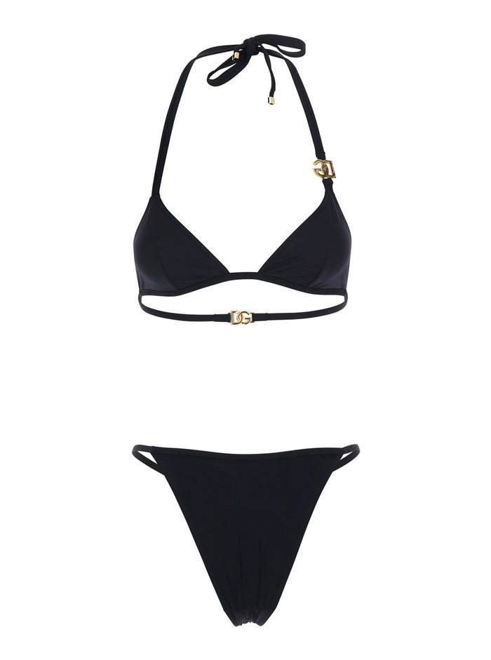 Triangolo + Tanga Black Beachwear