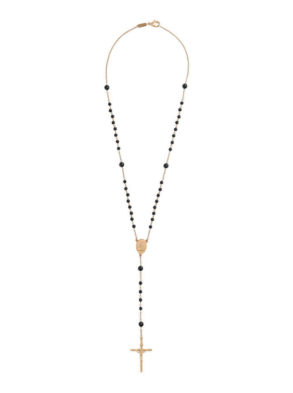Gold Cross Pendant Necklace with Claw Clasp Closure on the Back for Men Metallic Brass Necklaces