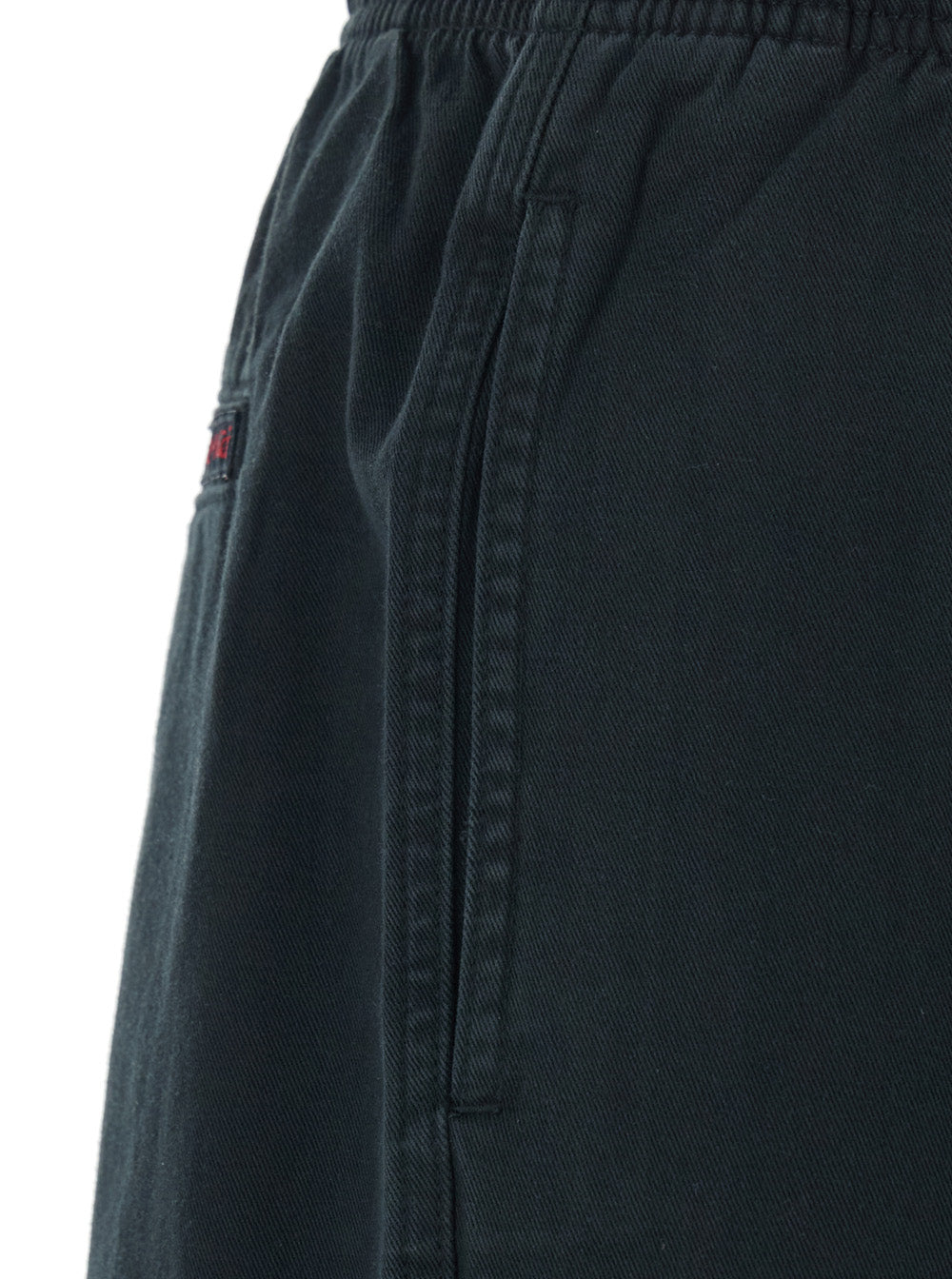 Black Pants With Elasticated Waist In Cotton Man Trousers