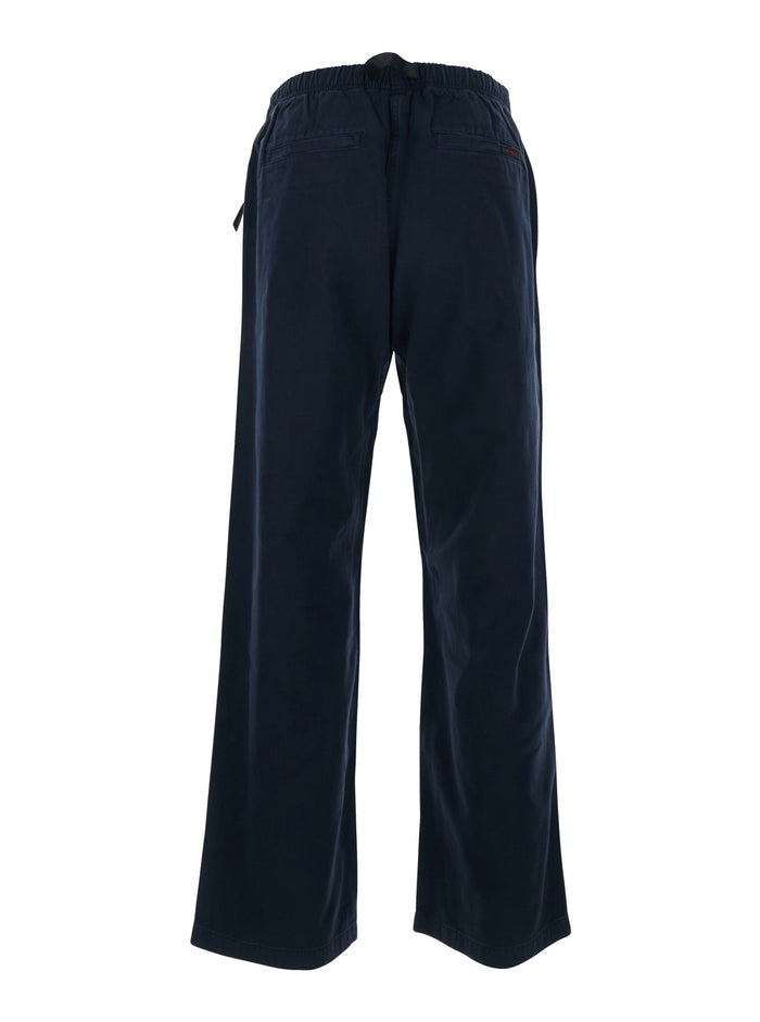 Blue pants with elasticated waist in cotton man Blu Trousers