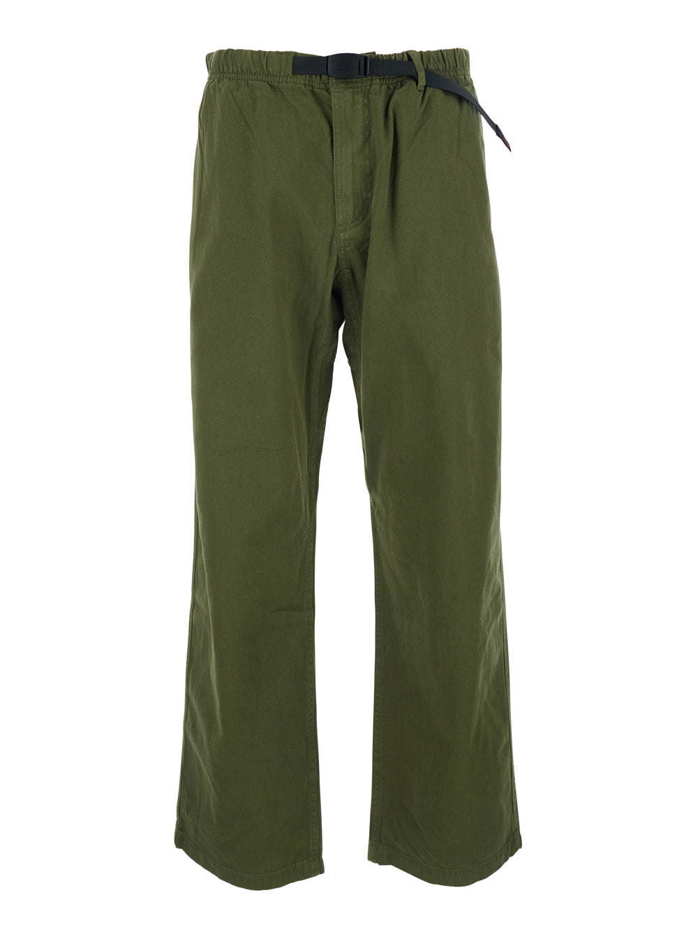 Mens Green Cotton Pants with Elastic Waist Trousers