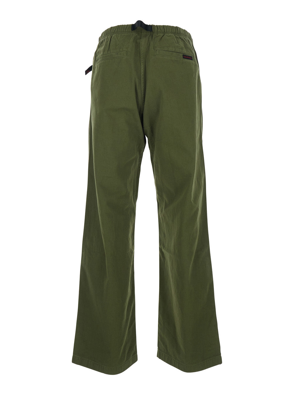 Mens Green Cotton Pants with Elastic Waist Trousers