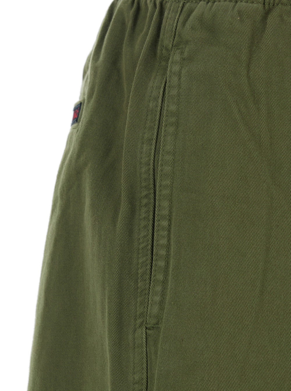 Mens Green Cotton Pants with Elastic Waist Trousers