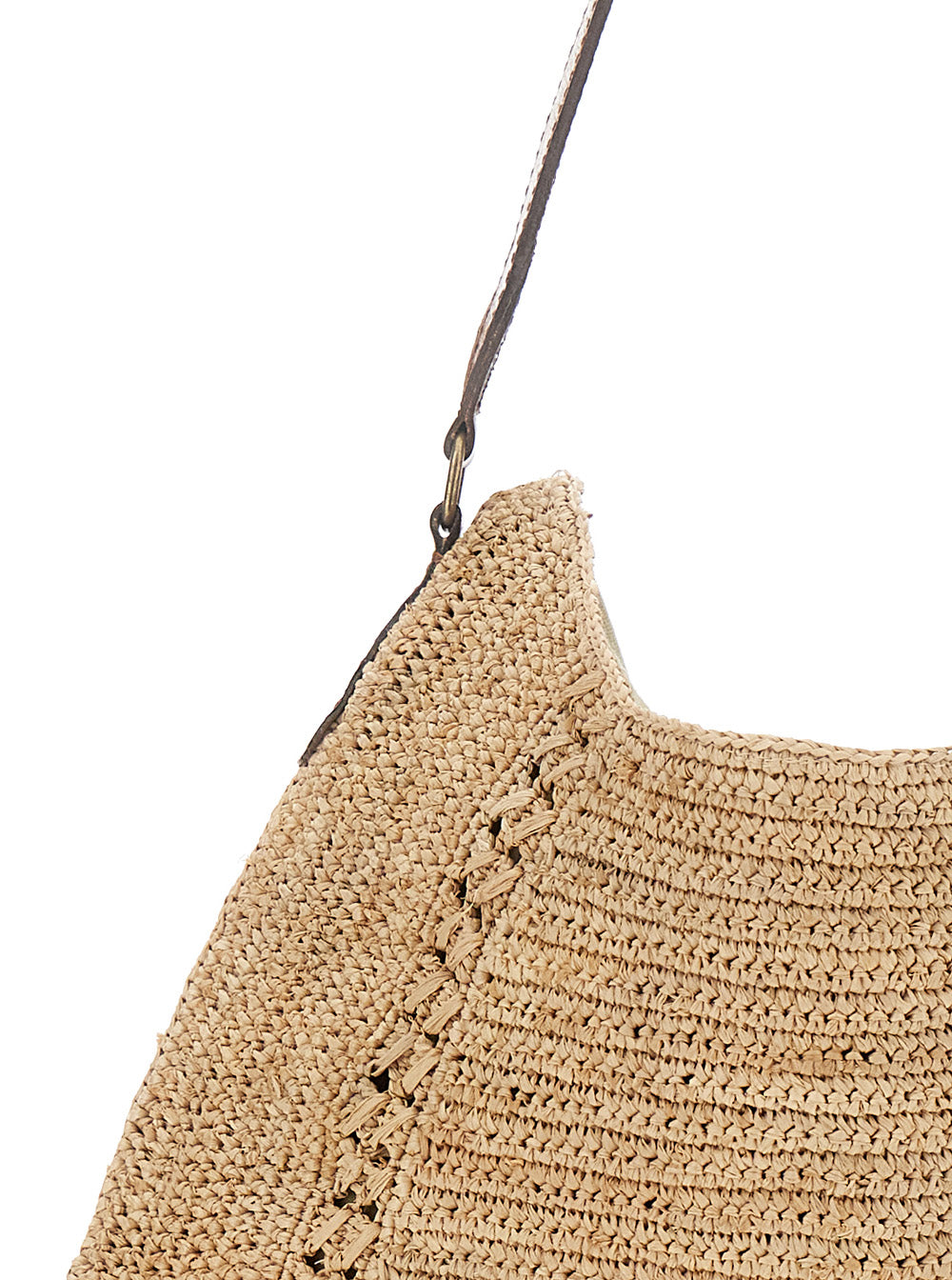 Shoulder Bag MEVA with Beige Leather Details for Women