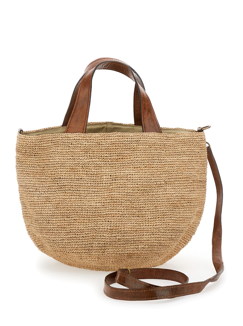 Mirozy Tote Bag with Removable Strap and Drawstring Closure in Beige for Women Crossbody