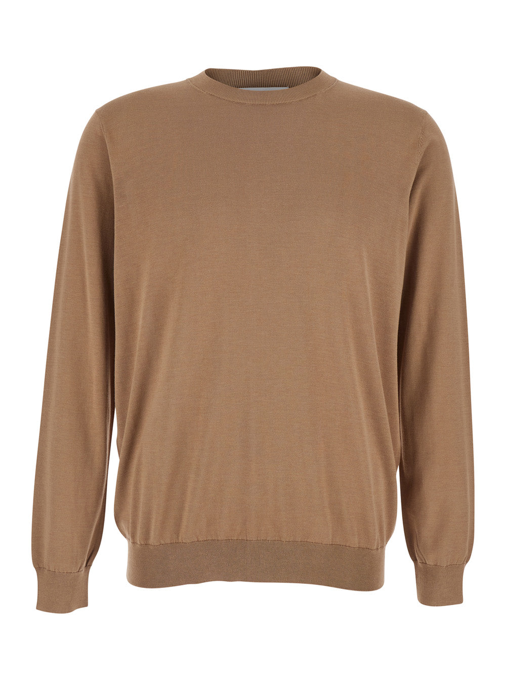 ROUND NECK SWEATER M-L F.16gg Beige in Tech Fabric Jersey