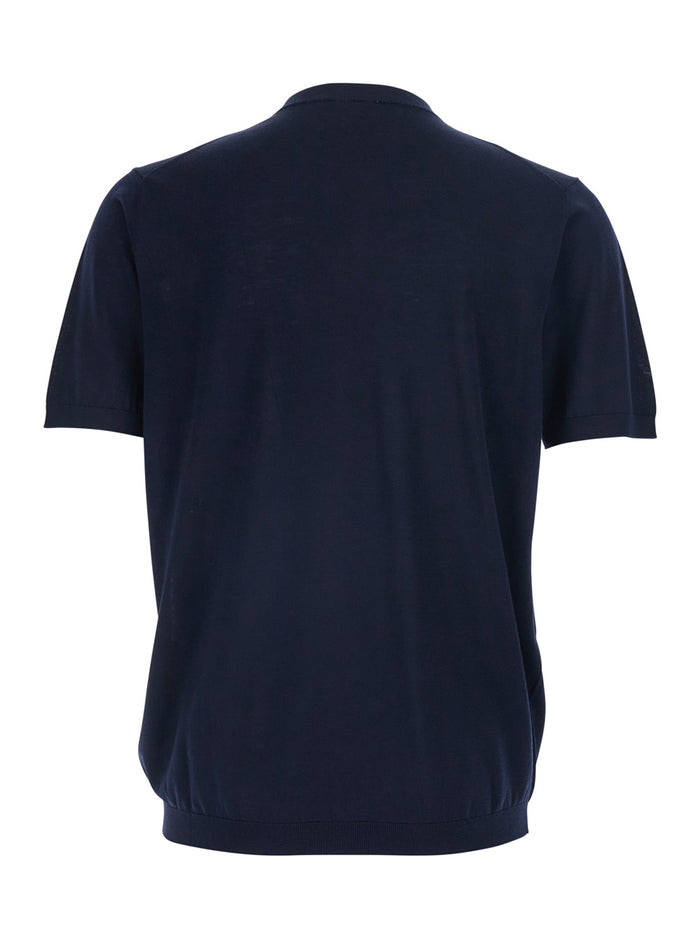 ROUND NECK T-SHIRT F.16gg Blue in Cotton Women Blu Jersey