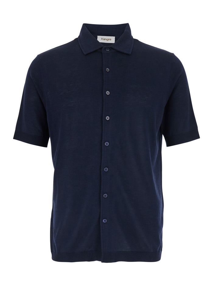 F.16gg Short Sleeve Shirt Blue Blu And Blouses