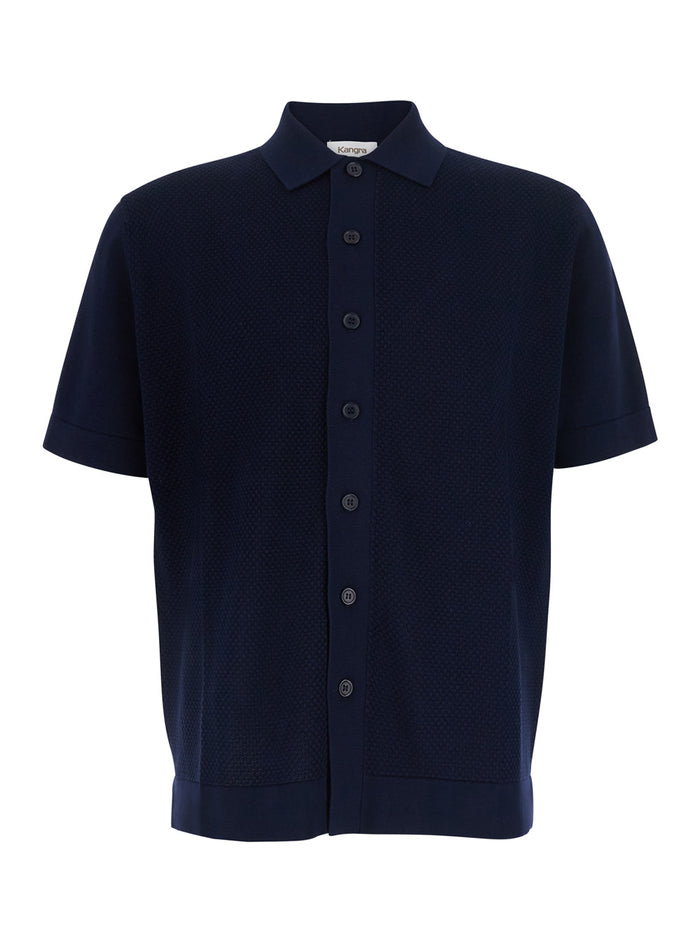 Blue Long-Sleeve Shirt With Classic Collar For Women Blu And Blouses