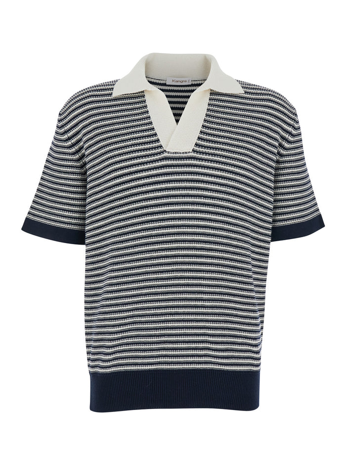 STRIPED POLO M-M - Short-sleeve with multicolored horizontal stripes Cotton Men Multicolor Tshirts And Shirts