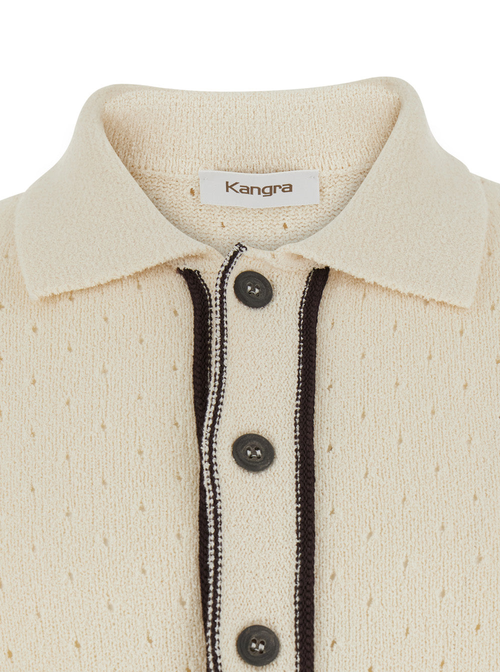 Shirt With Long Sleeves And Pointed Collar Tech Fabric Beige For Men Blouses