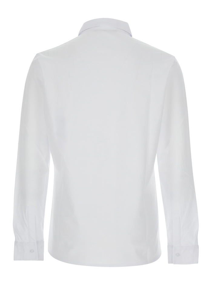 Shirt M-L with Light Piquet Collar White And Blouses