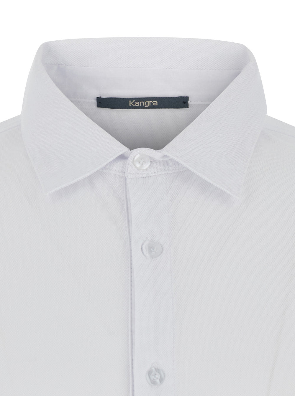 Shirt M-L with Light Piquet Collar White And Blouses