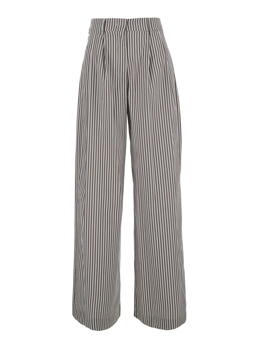 Trousers High-Waist Brown