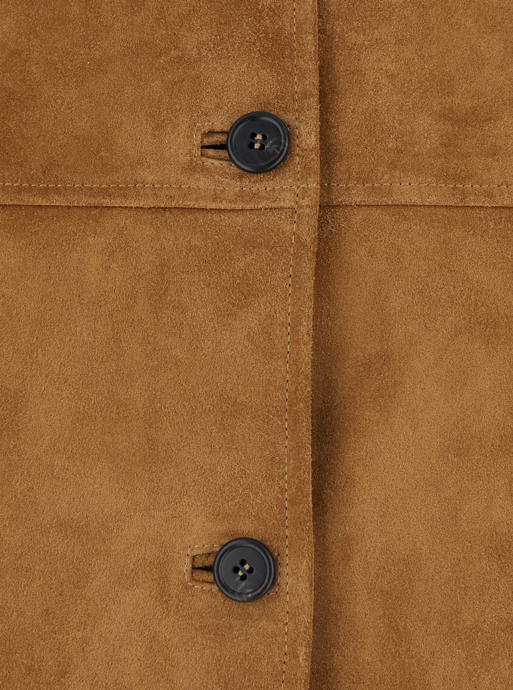 Brown Jacket With Classic Collar And Patch Pockets On The Front Suede For Women Blazers