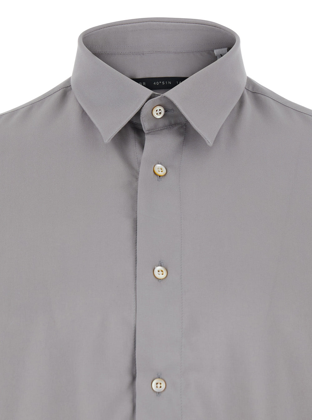 GRAY FLUID VISCOSE - Long Sleeve Shirt with V-Neck Women Grey And Blouses