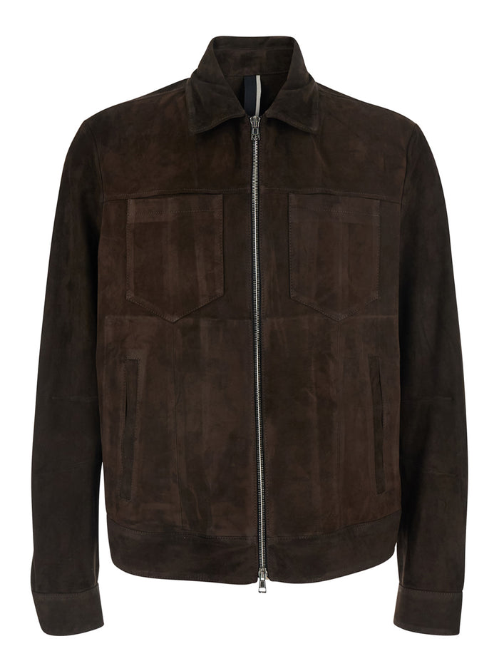 SUEDE BOMBER - Jackets Brown Men Outerwear