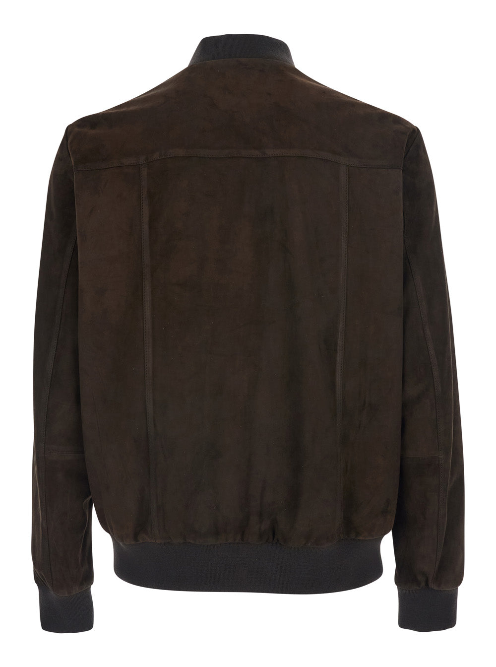 Suede BOTTOM SWEATER - Brown Leather Jackets for Men Outerwear