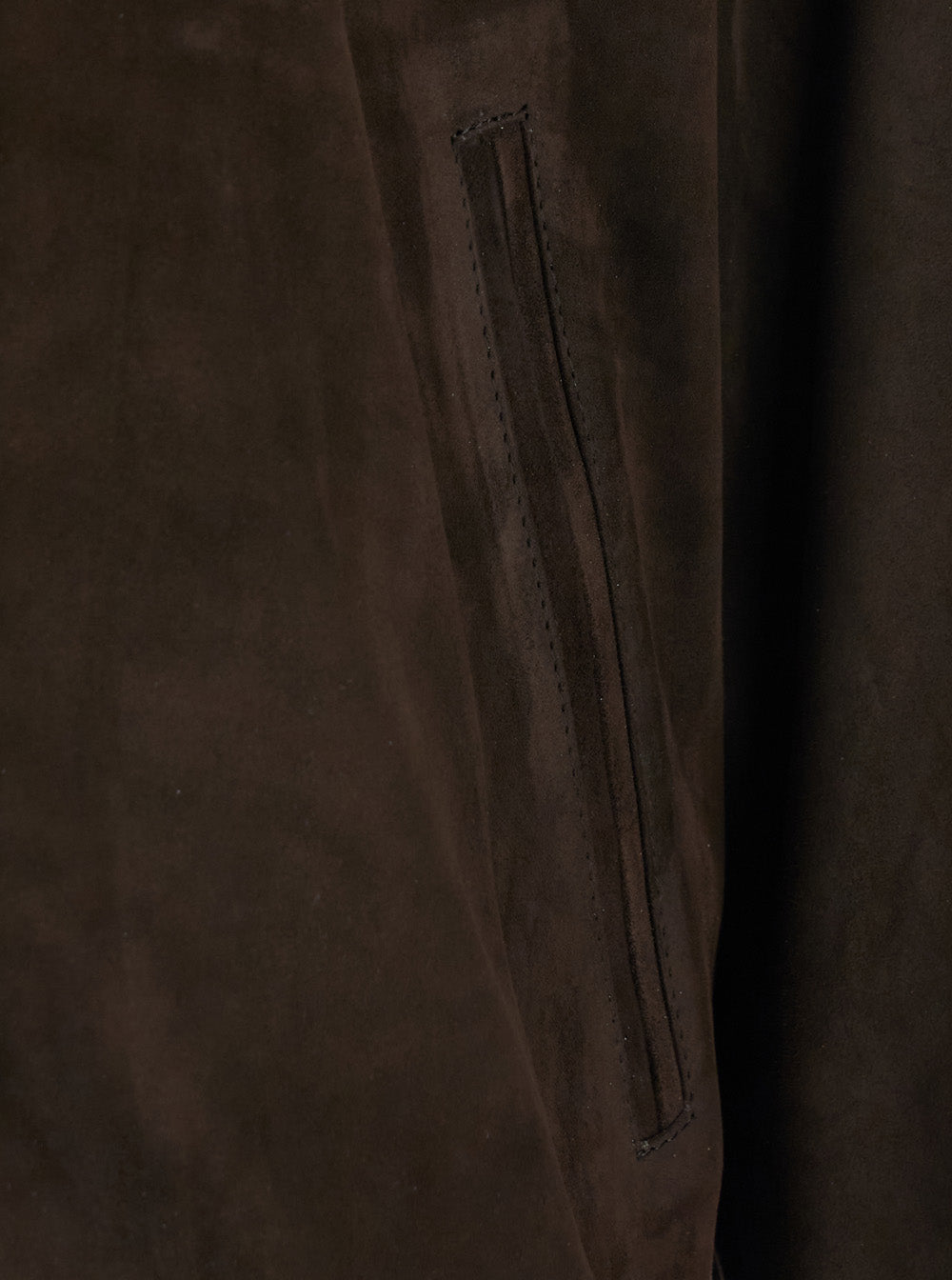 Suede BOTTOM SWEATER - Brown Leather Jackets for Men Outerwear