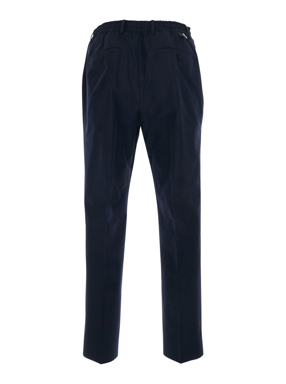 Cotton Pants with Black Details in Wool and Blend for Men Virgin Trousers