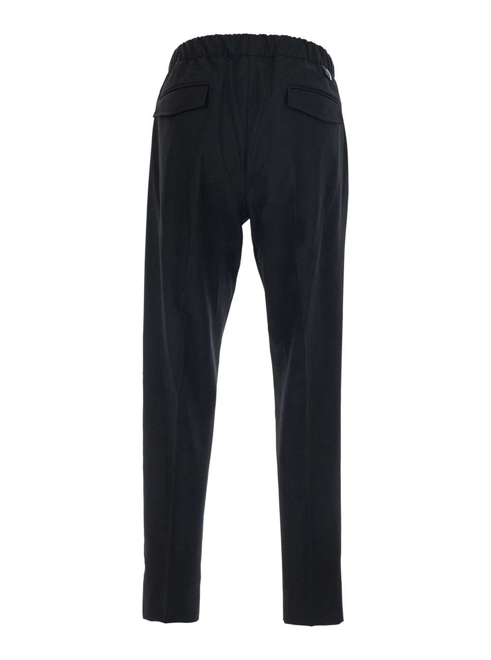Pants LANA Black with Classic Cut in Wool and Polyester Blend for Women Trousers