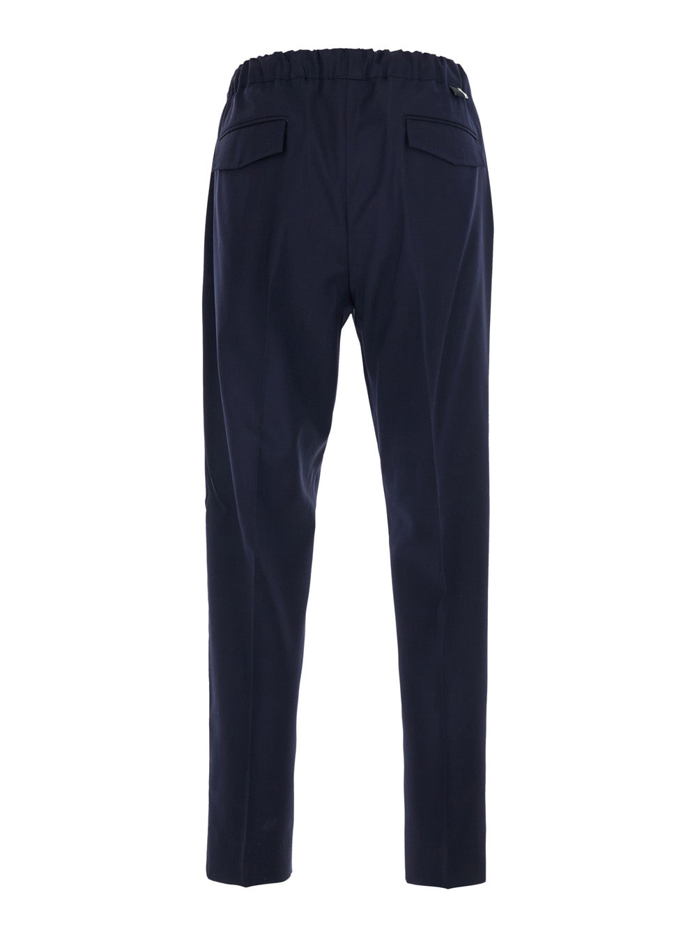 LANA Blue Pants with Side Pockets and Zip Closure in Wool Polyester Blend for Men Blu Trousers