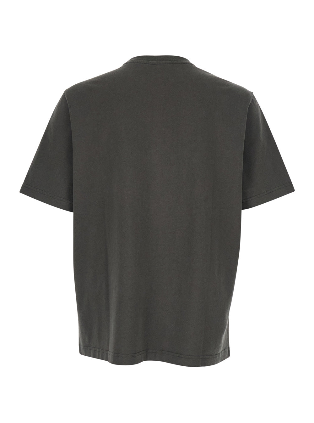 Brown Cotton Crew Neck T-shirt with Logo for Men Organic Tshirts And Polo Shirts