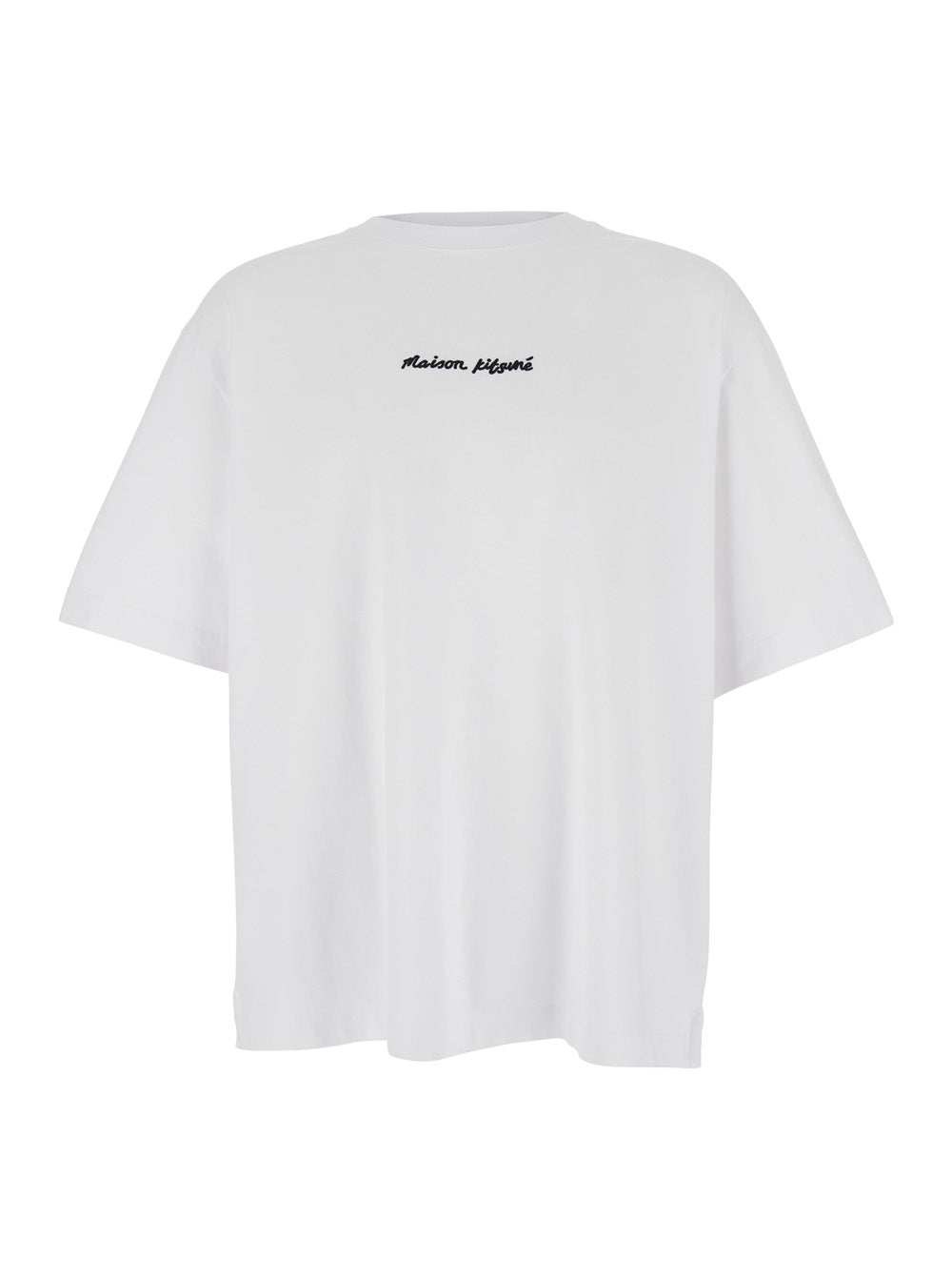 T-Shirt Logo Lettering with Printed on the Front in White Cotton for Men Tshirts And Polo Shirts