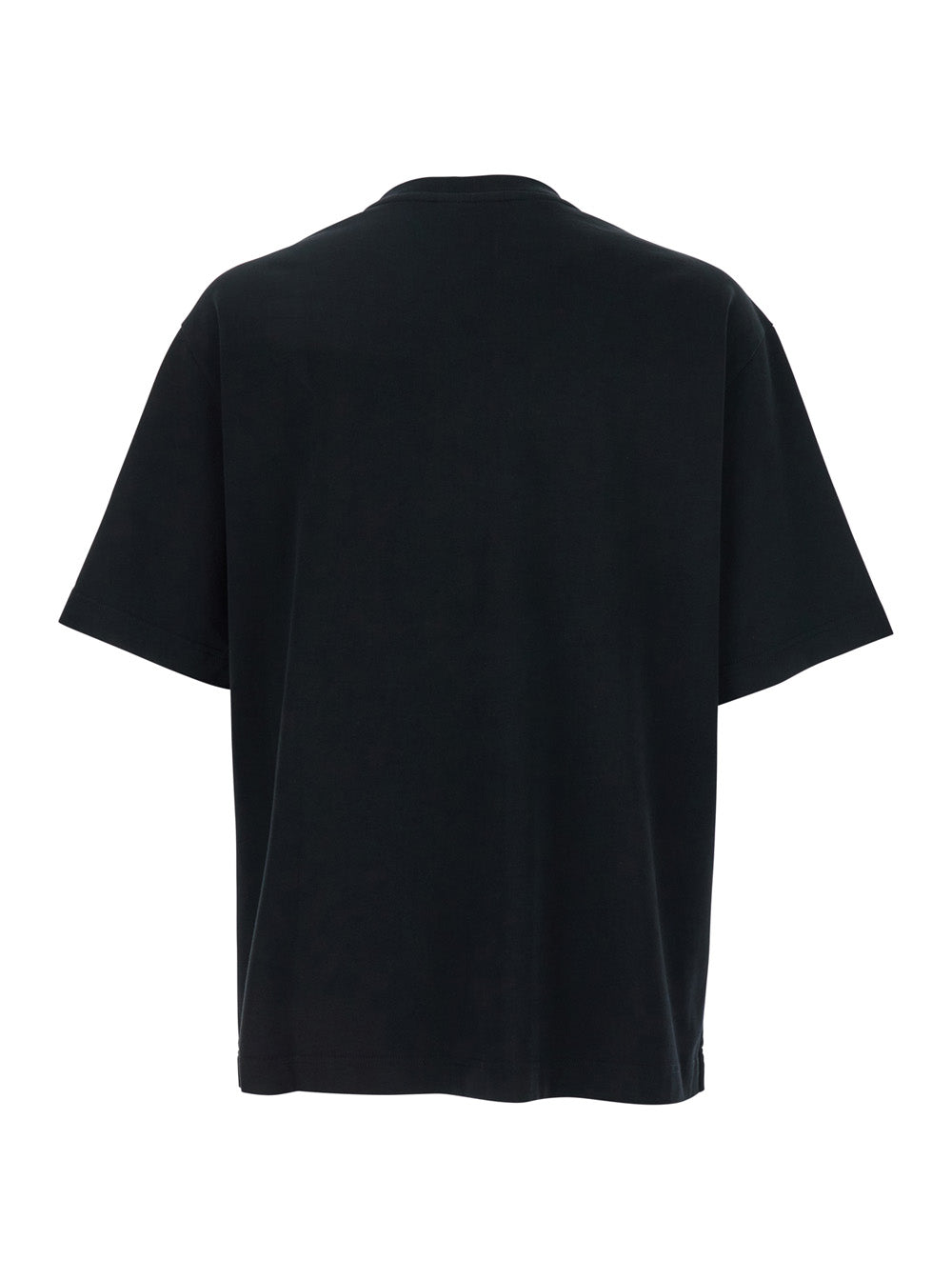 Black T-Shirt with Printed Lettering Logo on the Front for Men Tshirts And Polo Shirts