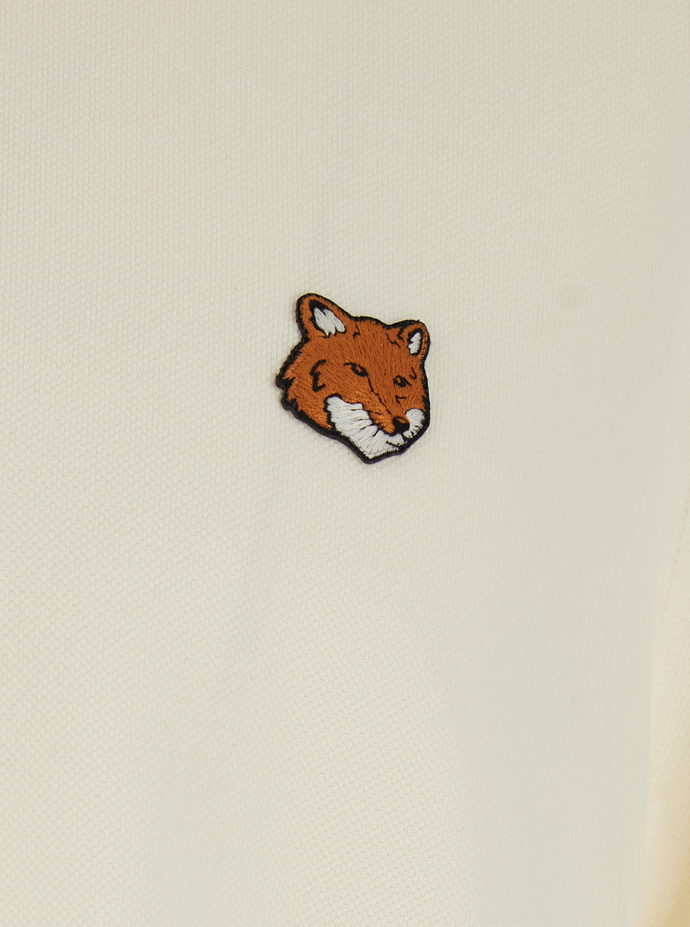 Beige Cotton Logo Patch Polo for Men Tshirts And Shirts