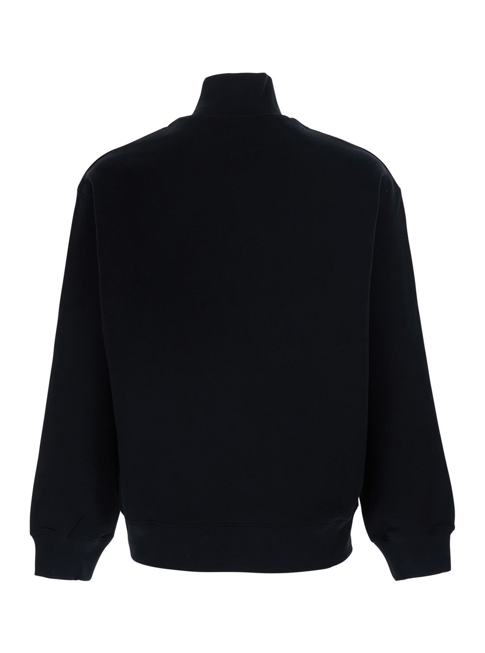 Mens FOX HEAD COMFORT HALF ZIP Black Cotton Sweatshirt with Front Sweatshirts