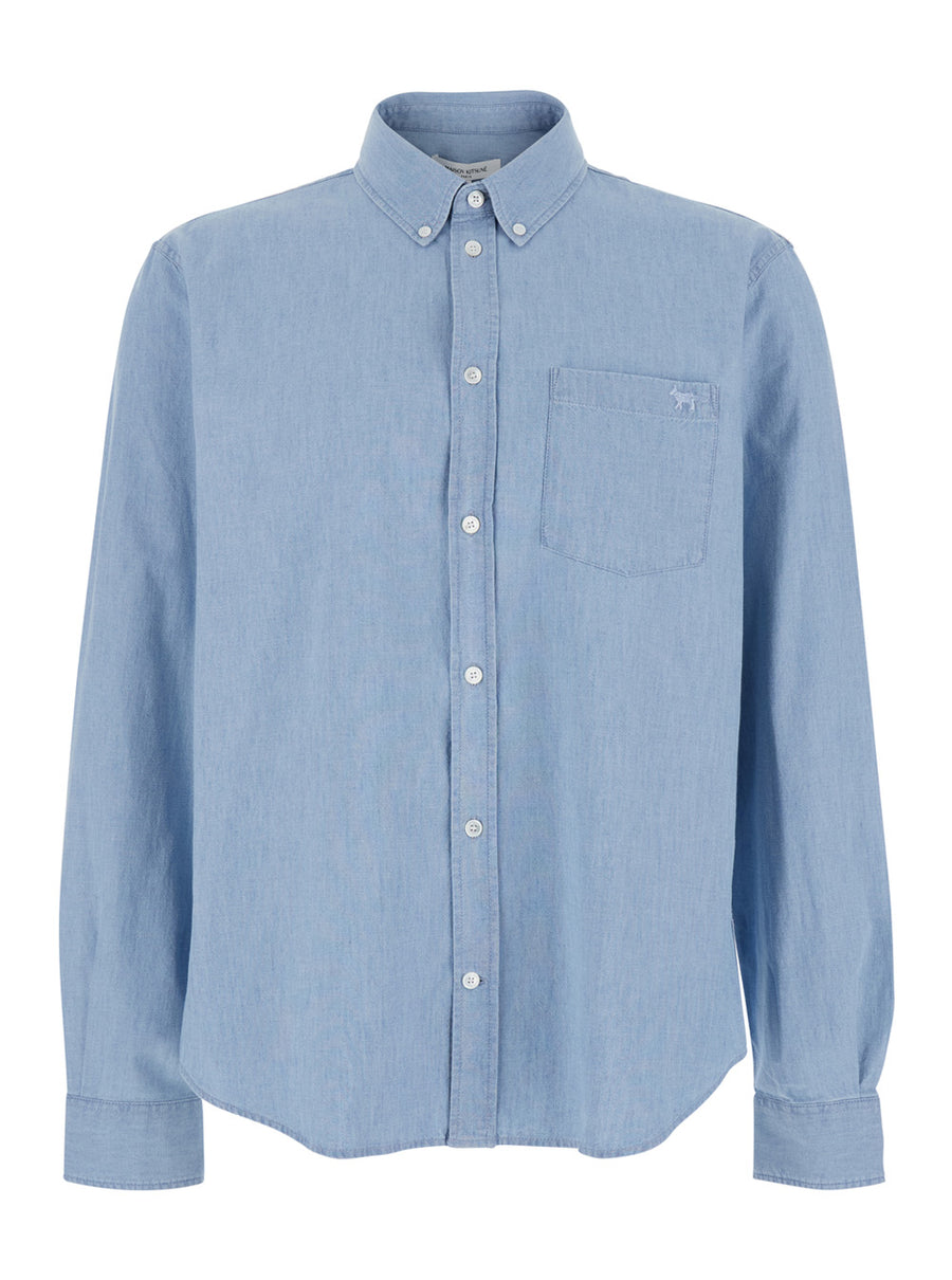 Shirt Profile Fox Regular Light Blue Cotton