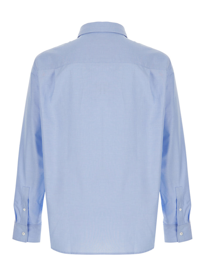 PROFILE FOX CASUAL SHIRT - Light Blue Classic Collar Long Sleeve In Cotton Men And Blouses