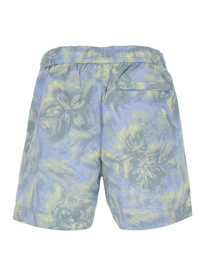 Swimshorts Multicolor Shorts With Elasticated Waist And Side Pockets Tech Fabric For Men Bermuda