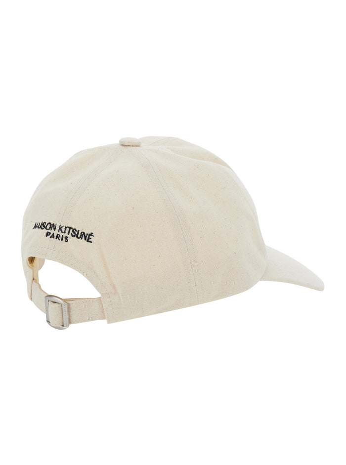 Hat Dressed Fox Beige With Embroidered Logo In Cotton Unisex And Gloves
